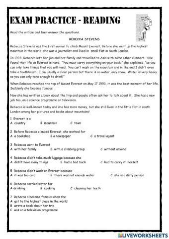 Everest Climber KET Reader