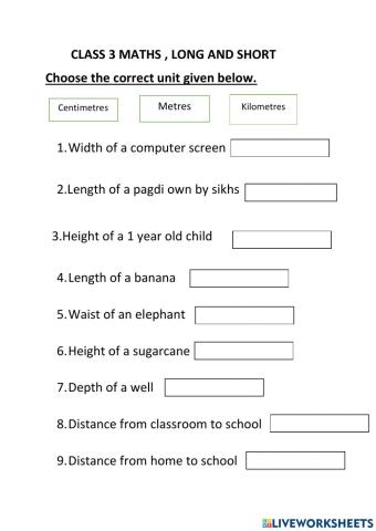 Long and short, class 3