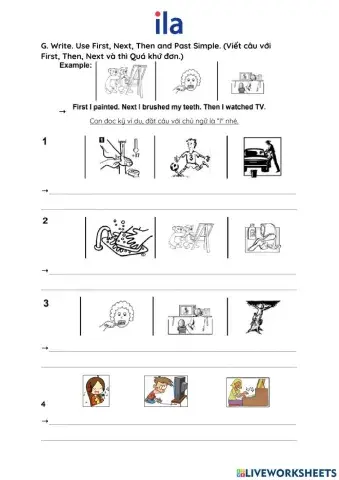 Past Simple First Next Then