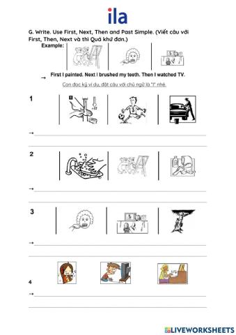 Past Simple First Next Then