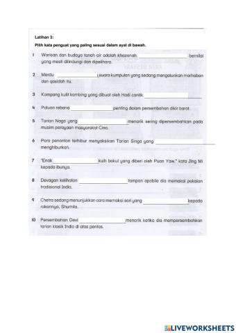 Latihan 3 : Kata Penguat