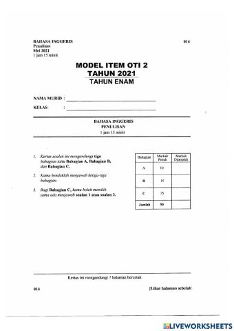 PAPER 2 SECTION A - B MODULE OTI2