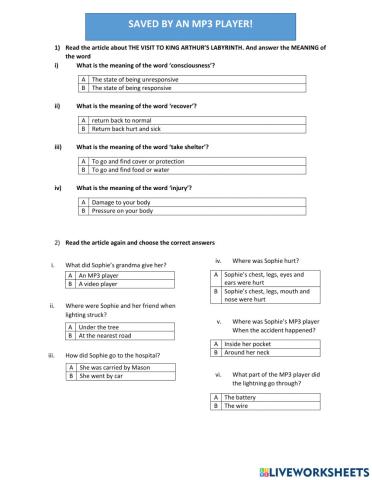 Saved by an MP3 player