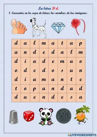 La letra D d.