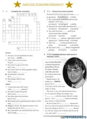 Describing personality