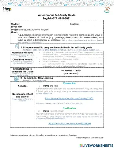 1 GTA Fifth Grade II-2021 Electronic Devices