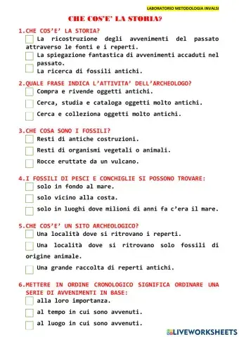 CHE COS'E' LA STORIA?