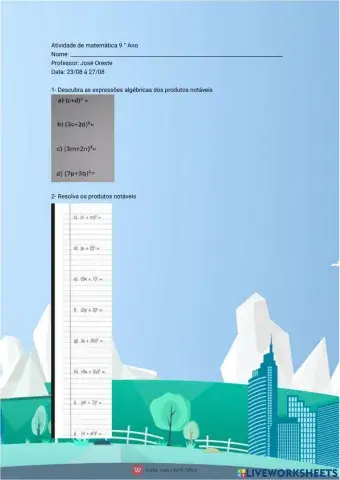 Quadrado da soma de dois termos