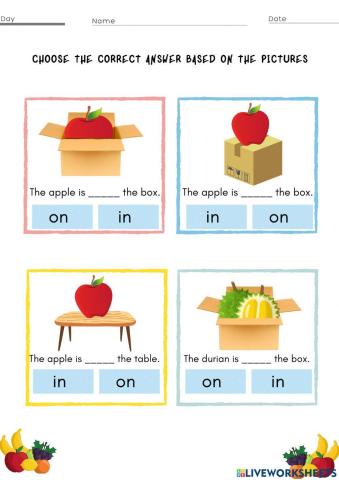 Preposition In and On