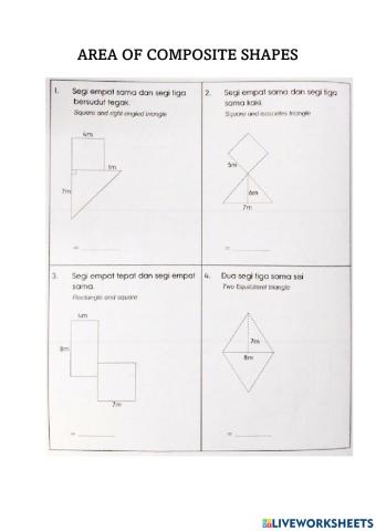Area of composite shapes