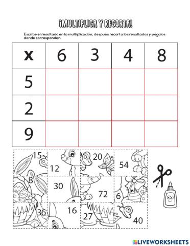 Tablas de multiplicar