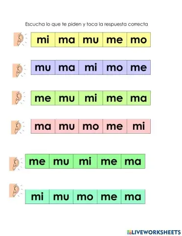 Sílabas ma, me, mi, mo, mu