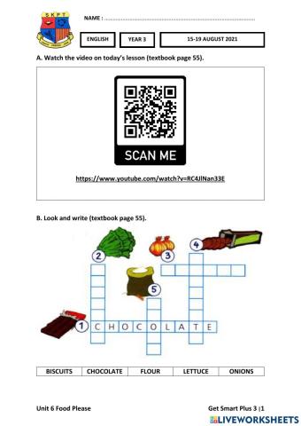 ENG Y3 Week 27 (15-19 AUG) Worksheets 1