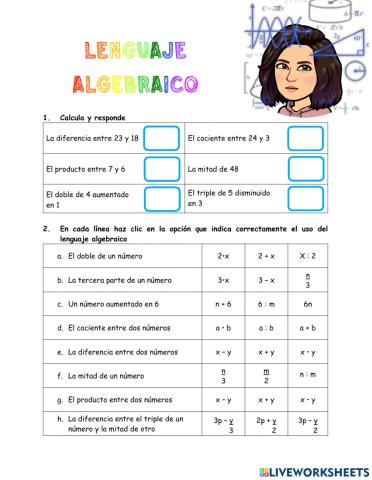 Lenguaje algebraico