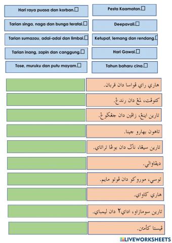 Jawi (Tema: Perayaan) Tahun 5