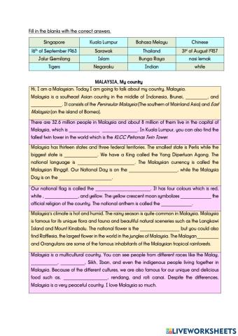 Malaysia, My country.