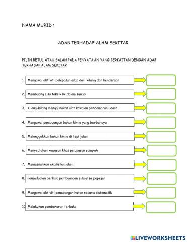 Adab terhadap alam sekitar