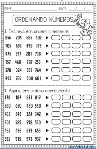Ordem crescente e decrescente