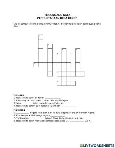 Teka silang kata - merdeka