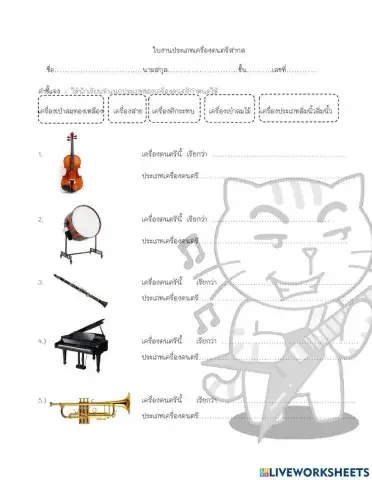 ประเภทเครื่องดนตรีสากล