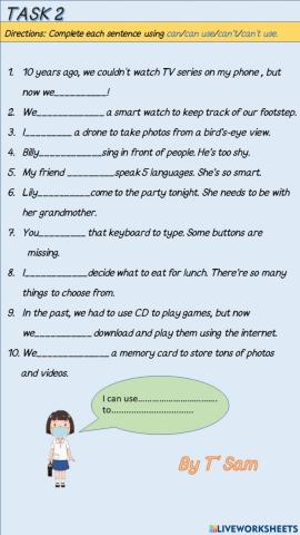 Can-can use-can't-can’t use.