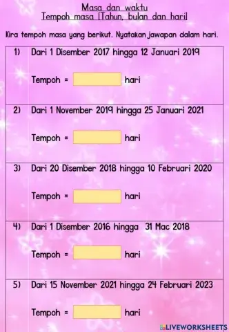 Tempoh masa - Tahun Bulan dan hari