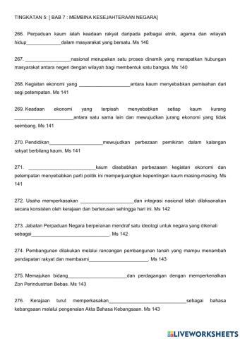 Sejarah KSSM Tingkatan 5 Bab 7