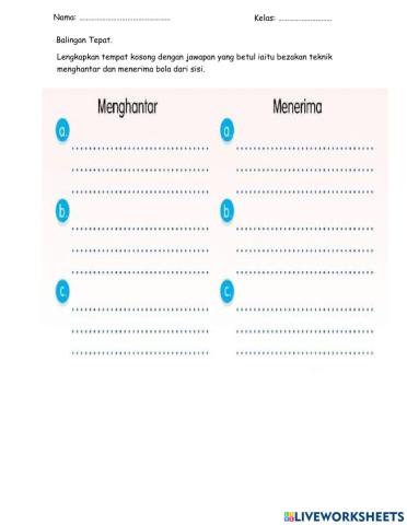 Membaling dan menangkap bola dengan gaya balingan sisi.