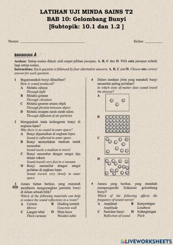Bab 10: Gelombang Bunyi 10.1 dan 10.2