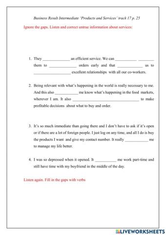 Products and services track 17