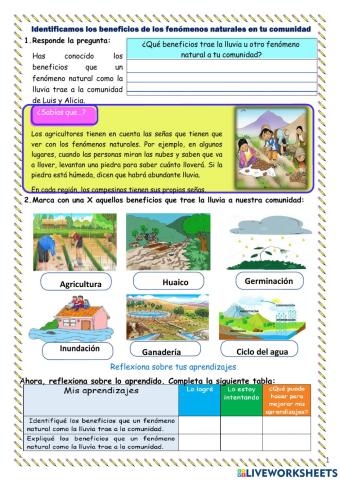 Los beneficios de los fenomenos naturales