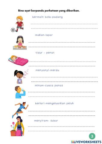 Bina ayat dengan kata kerja