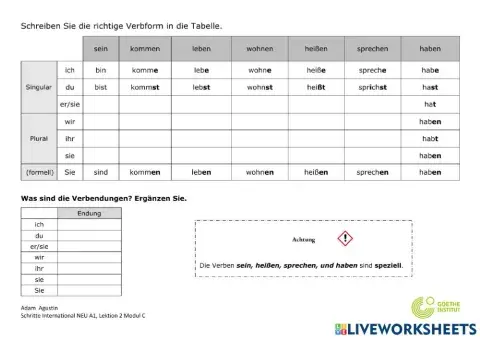Personalpronomen (komplett)