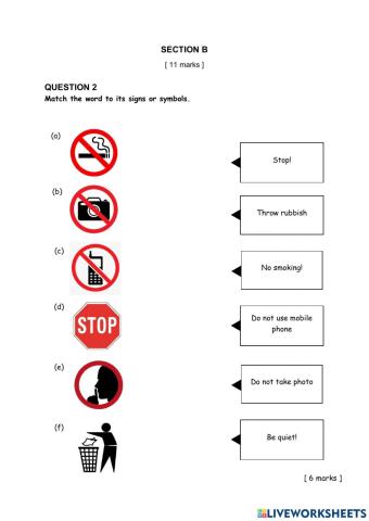 English Year 3 Paper 2 Section B