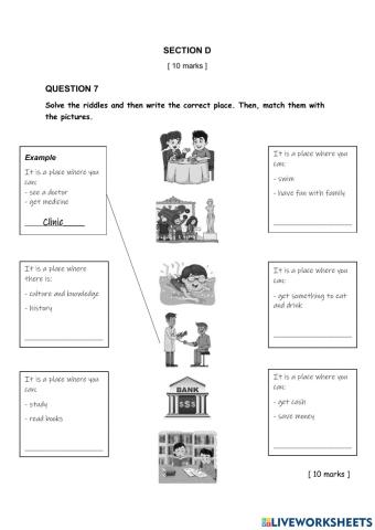 English Year 3 Paper 2 Section D