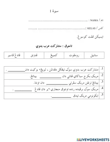 Soalan ulangkaji sirah 1 18.8.2021