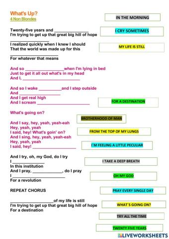 What-s up? Song by 4 Non Blondes