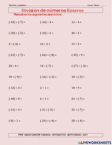 Los números enteros