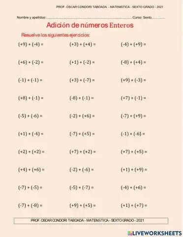 Suma de números enteros