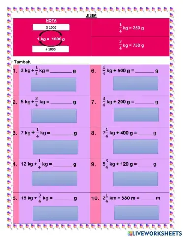 Penukaran unit jisim