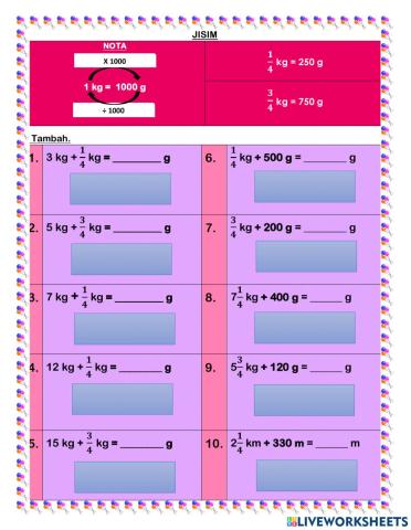 Penukaran unit jisim