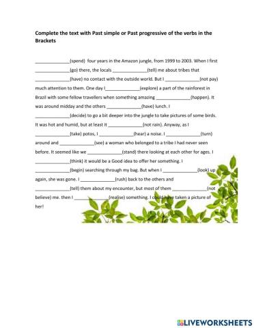 Past simple or past progressive