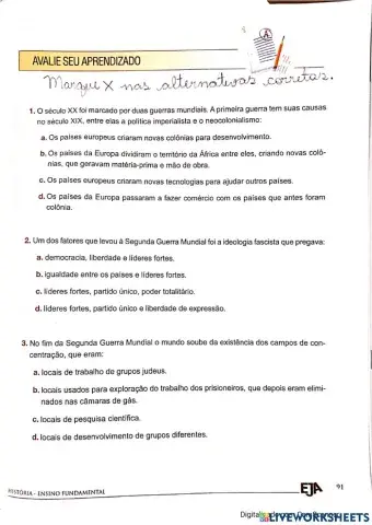 Primeira e Segunda Guerra Mundial