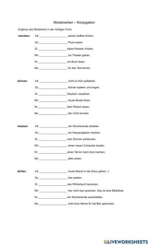 Modalverben konjugieren
