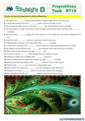 Spotlight 8 Task 8715