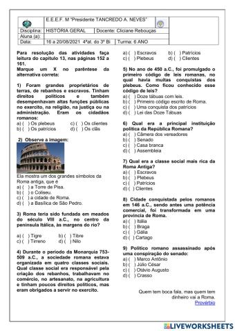 Formação e expansão de Roma