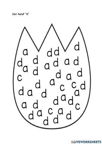 Mengenal huruf 'd'