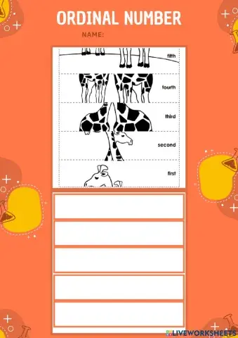 Ordinal Numbers Sequencing