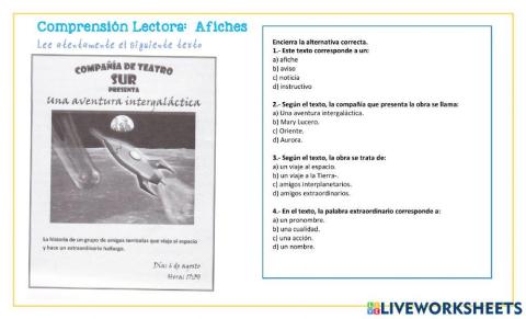 Comprensiones de afiches