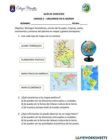 Mapas, Paralelos y Meridianos